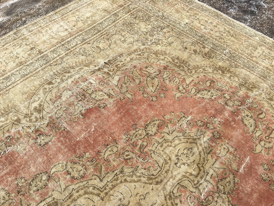 Handmade Vintage Turkish Oushak Rug 350cm x 249cm