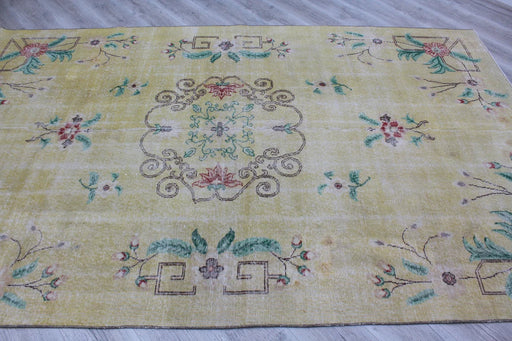 Handgemaakt vintage Turks tapijt 184 cm x 294 cm 100% wol