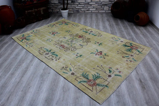 Handgemaakt vintage Turks tapijt 184 cm x 294 cm 100% wol