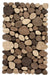 Handmade Wool Cobblestone Area Rug in Natural Colors