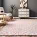 Handmade Wool Leopard Area Rug in Peach