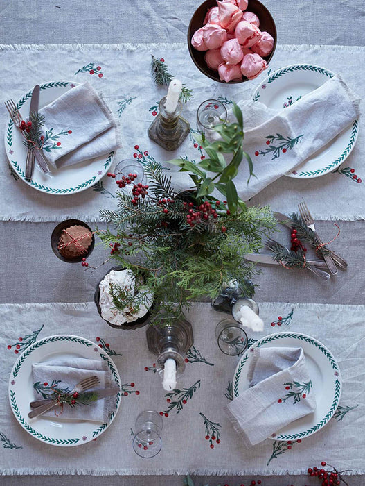 Handprinted 100% Linen Napkin 35x35 cm