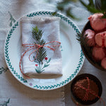 Handprinted 100% Linen Napkin 35x35 cm