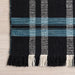 Handwoven Black Plaid Fringed Area Rug 150x90 cm