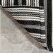 Handwoven Black Stripe Indoor Outdoor Rug 160x230 cm