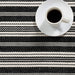 Handwoven Black Stripe Indoor Outdoor Rug 160x230 cm