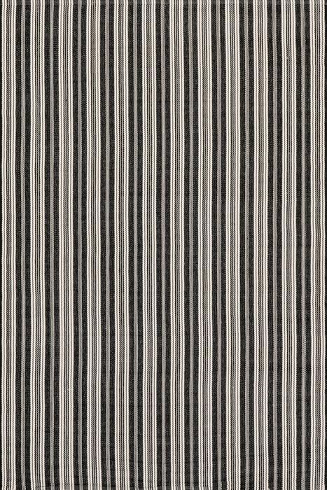 Handwoven Black Stripe Indoor Outdoor Rug 160x230 cm