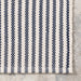 Handwoven Blue Pinstripe Indoor Outdoor Rug 120x180 cm
