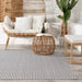 Handwoven Blue Pinstripe Indoor Outdoor Rug 120x180 cm