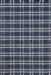 Handwoven Blue Plaid Fringed Area Rug 150x90 cm