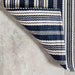 Handwoven Blue Striped Rug for Indoor and Outdoor Use