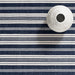 Handwoven Blue Striped Rug for Indoor and Outdoor Use