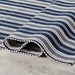 Handwoven Blue Striped Rug for Indoor and Outdoor Use