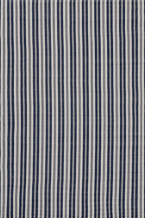 Handwoven Blue Striped Rug for Indoor and Outdoor Use
