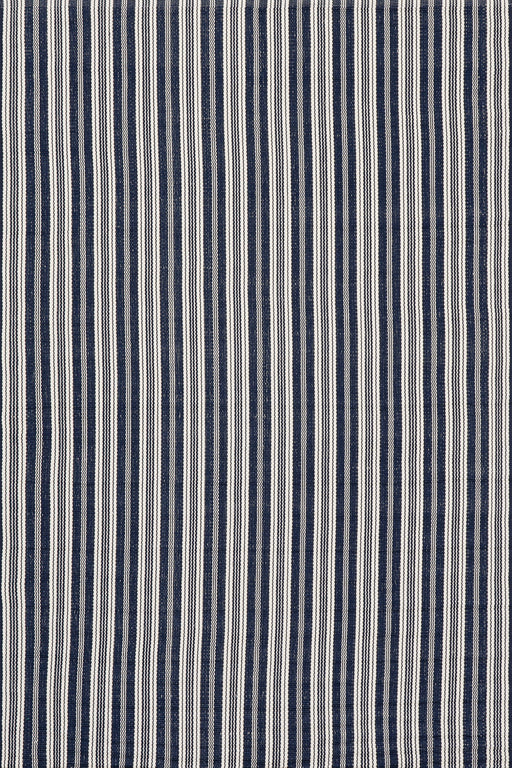 Handwoven Blue Striped Rug for Indoor and Outdoor Use