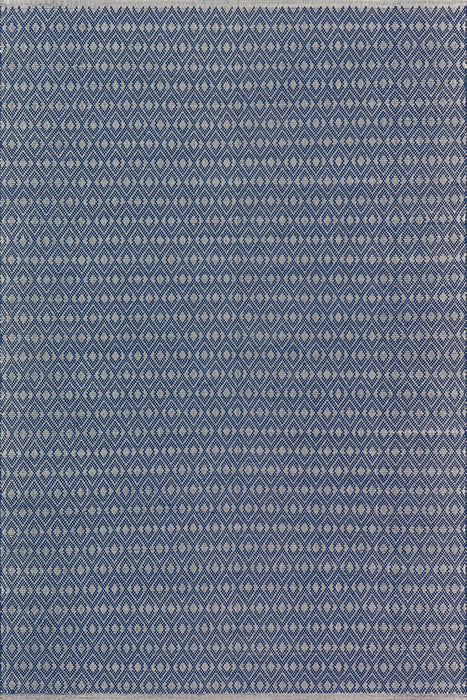 Handwoven Cotton Rug Geometric Design Blue 120x180 cm