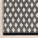 Handwoven Cotton Rug With Diamond Pattern In Black 120x180 cm