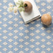 Handwoven Cotton Rug With Diamond Pattern In Blue 160x230 cm