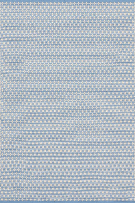 Handwoven Cotton Rug With Diamond Pattern In Blue 160x230 cm