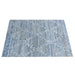 Handgeweven denimblauw geometrisch vloerkleed 100% gerecycled materiaal