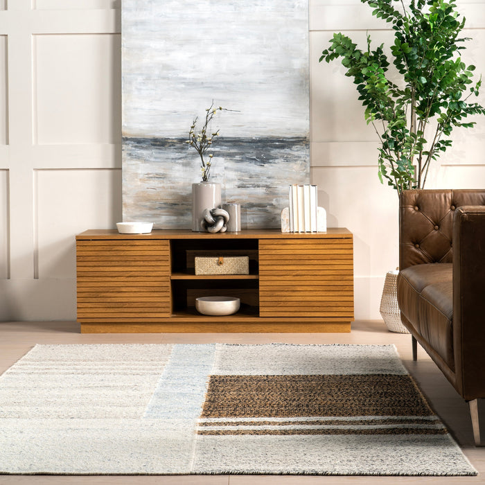 Handwoven Geometric Rug 120x180 cm Ivory