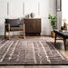 Handwoven Grey Area Rug 160cm for Living Room Decor