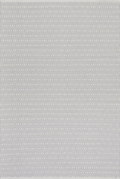 Handwoven Grey Cotton Rug With Geometric Design 170x240 cm