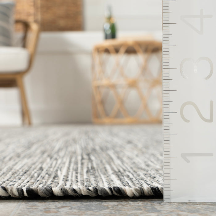 Handwoven Grey Indoor Outdoor Rug 120x180 cm