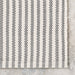 Handwoven Grey Pinstripe Rug for Indoor Outdoor Use