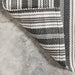 Handwoven Grey Stripe Indoor Outdoor Rug 150x90 cm