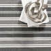 Handwoven Grey Stripe Indoor Outdoor Rug 150x90 cm