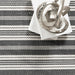 Handwoven Grey Stripe Indoor Outdoor Rug 160x230 cm