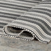 Handwoven Grey Stripe Indoor Outdoor Rug 160x230 cm
