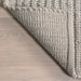 Handwoven Grey Striped Area Rug for Living Room