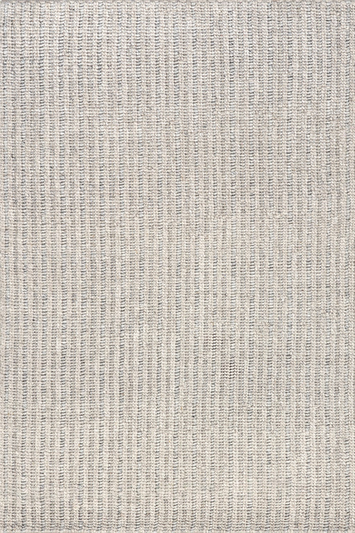 Handwoven Grey Striped Area Rug for Living Room