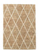 Handwoven Hemp and Wool Rug with Geometric Design