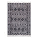 Handwoven Ivory Charcoal Wool Cotton Indoor Outdoor Rug