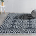 Handwoven Ivory Charcoal Wool Cotton Indoor Outdoor Rug