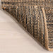 Handwoven Jute Area Rug 120x180 cm Black Striped Design