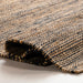 Handwoven Jute Area Rug 120x180 cm Black Striped Design