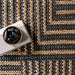 Handwoven Jute Area Rug Black 150 cm x 90 cm Design