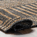 Handwoven Jute Area Rug Black 150 cm x 90 cm Design