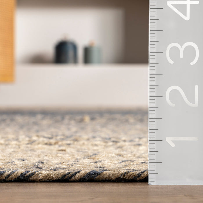 Handwoven Jute Ombre Area Rug in Grey 160x230 cm