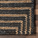 Handwoven Jute Rug in Black with Braided Design