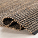 Handwoven Jute Rug in Black with Modern Grid Design