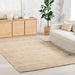 Handwoven Jute Striped Area Rug 120cm Ivory Color