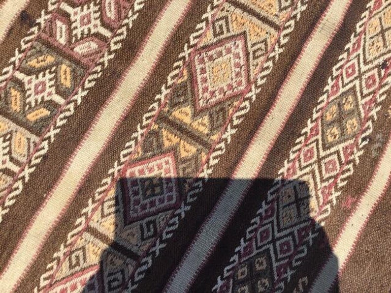 Handwoven Kilim Rug 107cm x 71cm Vintage Turkish Design