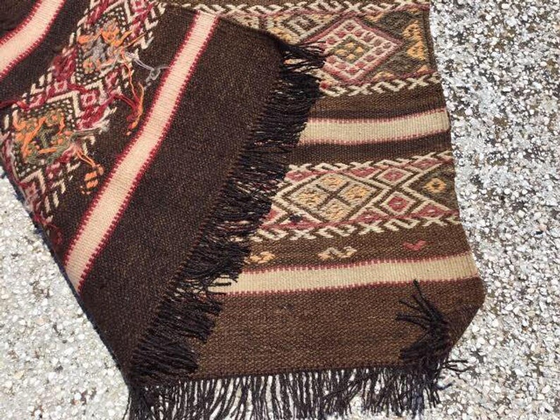 Handwoven Kilim Rug 107cm x 71cm Vintage Turkish Design