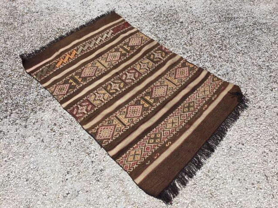 Handwoven Kilim Rug 107cm x 71cm Vintage Turkish Design