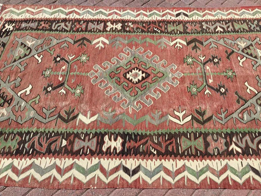 Handwoven Kilim Rug 249cm x 156cm Vintage Striped Design